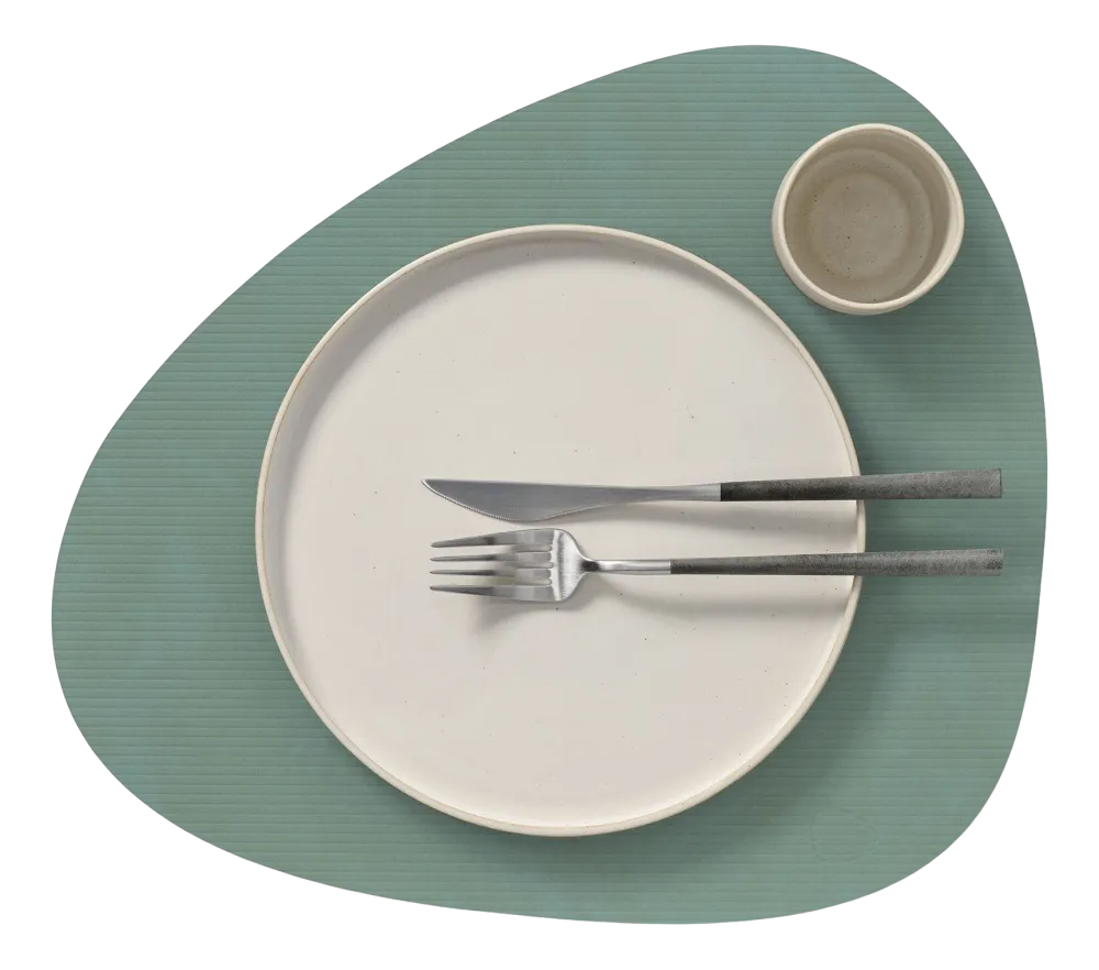 Lind DNA Placemat Curve L Corduroy Nupo Pastel Green (Set van 4) Clearance