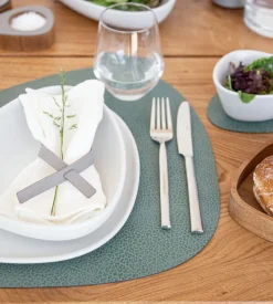 Placemat Lind DNA Curve L Hippo Pastel Green (Set van 4)