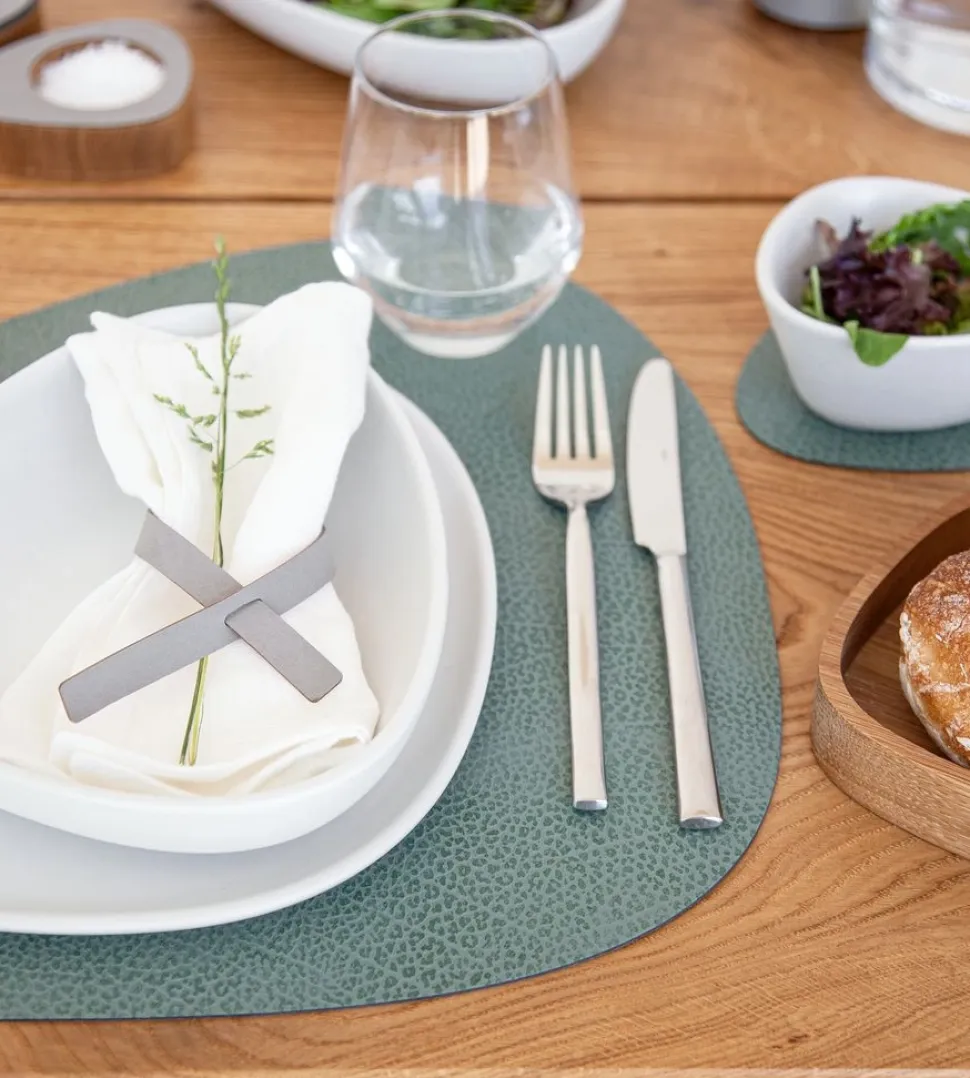 Placemat Lind DNA Curve L Hippo Pastel Green (Set van 4)