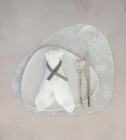Lind DNA Placemat Curve L Hippo White Grey (Set van 4) Best