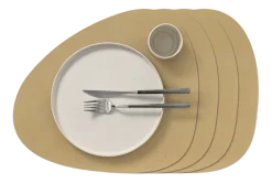 Placemat Lind DNA Curve L Nupo Khaki (Set van 4)
