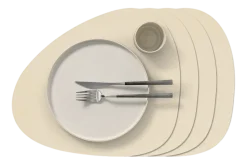 Placemat Lind DNA Curve L Nupo Vanilla (Set van 4)