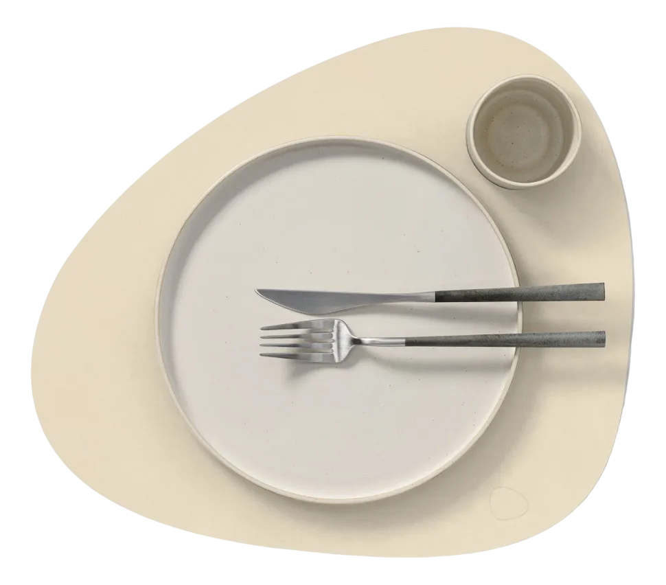 Placemat Lind DNA Curve L Nupo Vanilla (Set van 4)