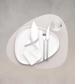 Lind DNA Placemat Curve L Nupo Oyster White (Set van 4) New