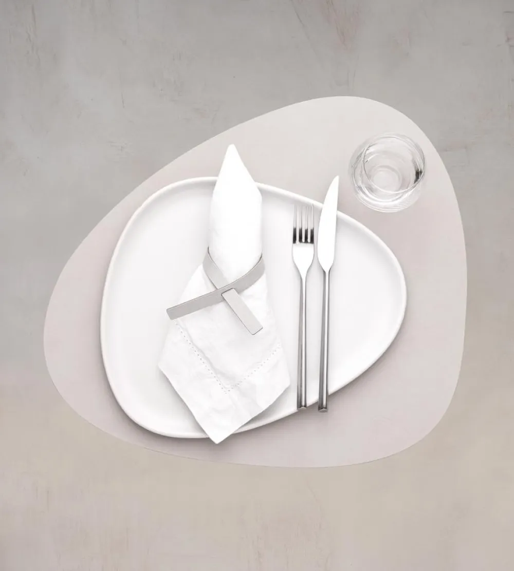 Lind DNA Placemat Curve L Nupo Oyster White (Set van 4) New