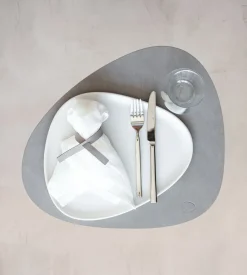 Placemat Lind DNA Curve L Nupo Light Grey (Set van 4)