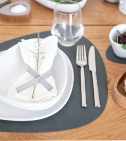 Placemat Lind DNA Curve L Nupo Dark Green (Set van 4)