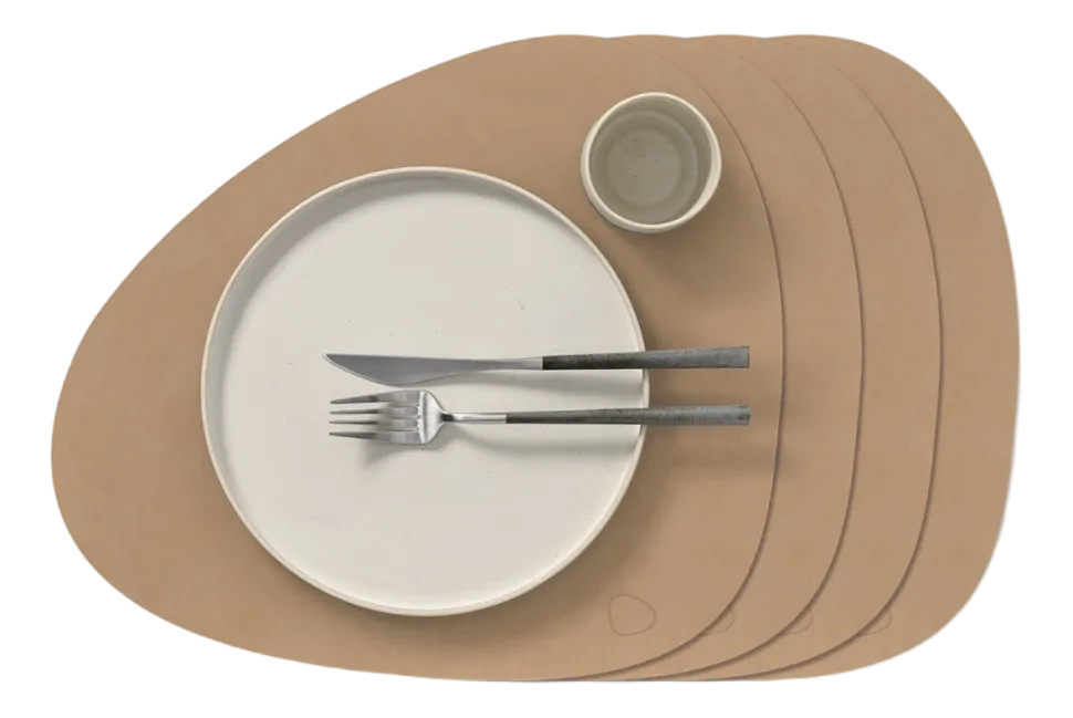 Placemat Lind DNA Curve L Nupo Nougat (Set van 4)