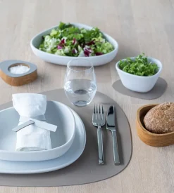 Lind DNA Placemat Curve L Nupo Clay Brown (Set van 4) Best