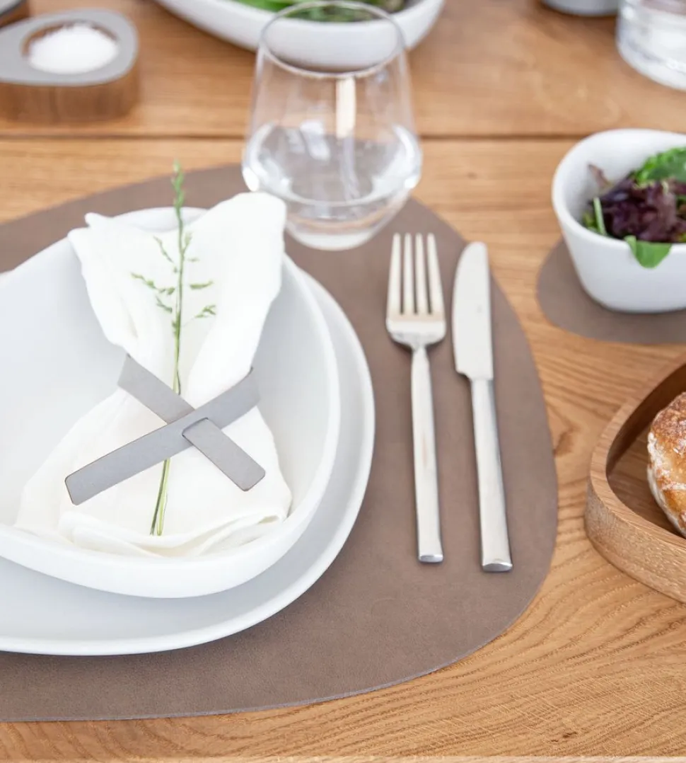 Placemat Lind DNA Curve L Nupo Brown (Set van 4)