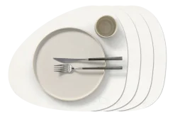 Lind DNA Placemat Curve L Nupo Pure White (Set van 4) Discount