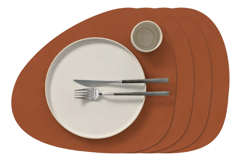 Lind DNA Placemat Curve L Nupo Rust (Set van 4) Discount