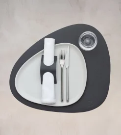 Lind DNA Placemat Curve L Serene Anthracite (Set van 4) Hot
