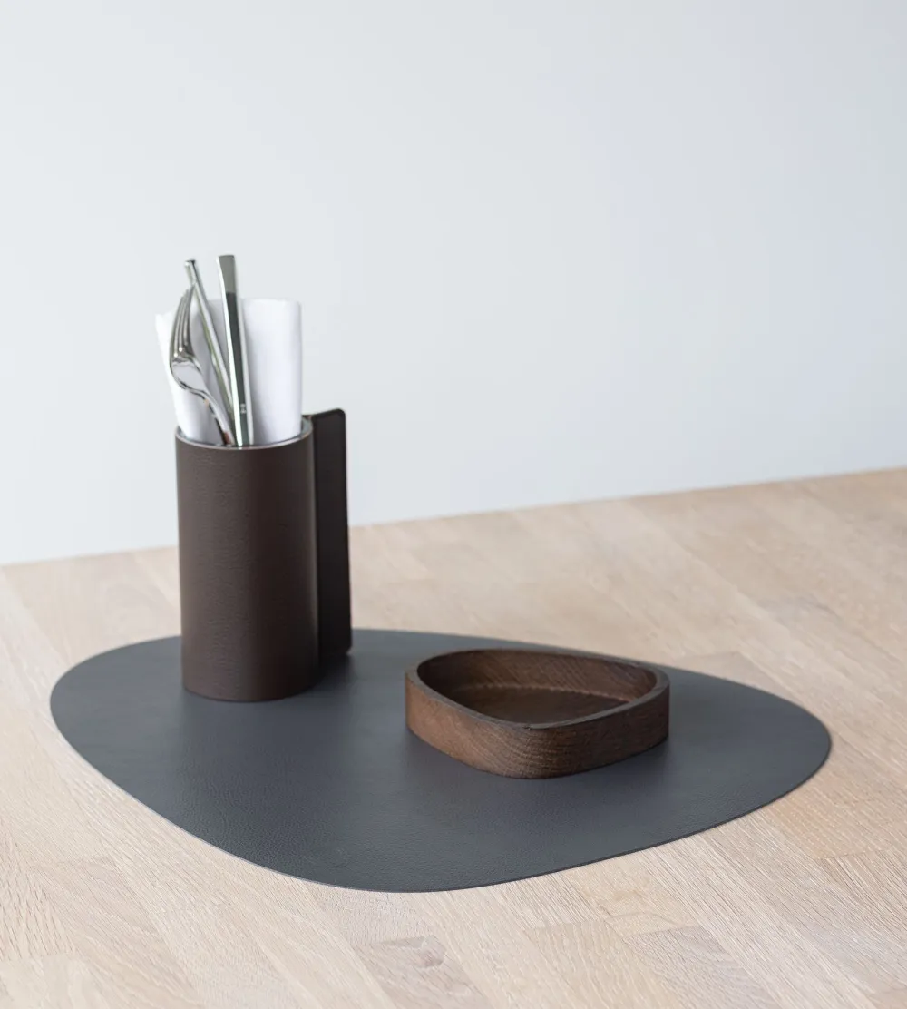 Lind DNA Placemat Curve L Serene Anthracite (Set van 4) Hot