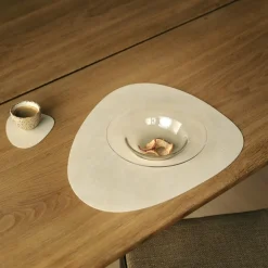 Lind DNA Placemat Glass Mat Curve L Corduroy Nupo Vanilla (Set van 4) Clearance