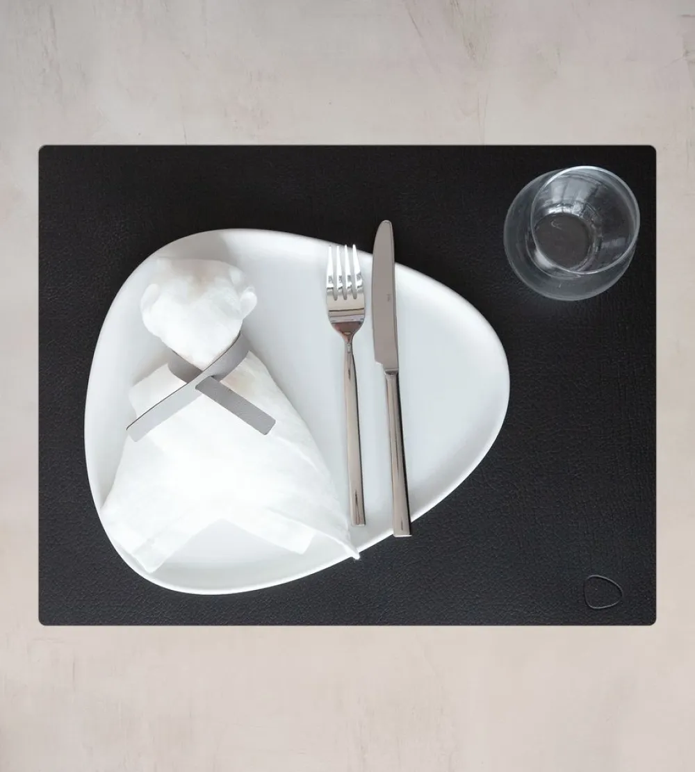 Lind DNA Placemat Square L Bull Black (Set van 4) Hot