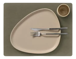 Placemat Lind DNA Square L Corduroy Nupo Army Green (Set van 4)