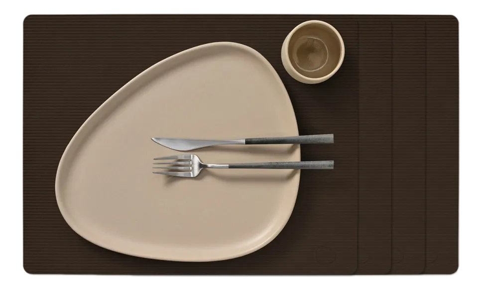 Placemat Lind DNA Square L Corduroy Nupo Hazel (Set van 4)