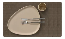 Lind DNA Placemat Square L Corduroy Nupo Caviar (Set van 4) Hot