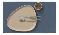 Lind DNA Placemat Square L Corduroy Nupo Dark Blue (Set van 4) Hot