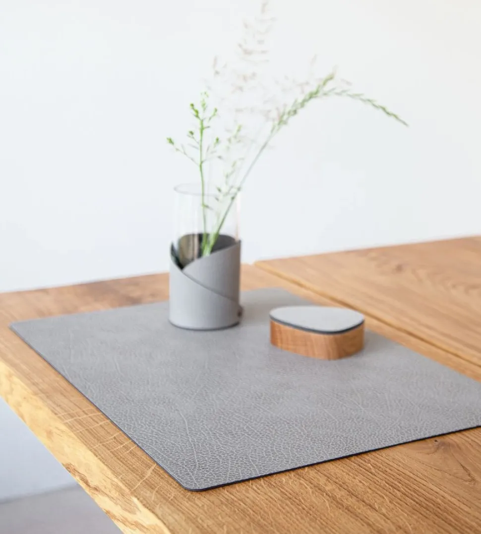 Placemat Lind DNA Square L Hippo Anthracite Grey (Set van 4)