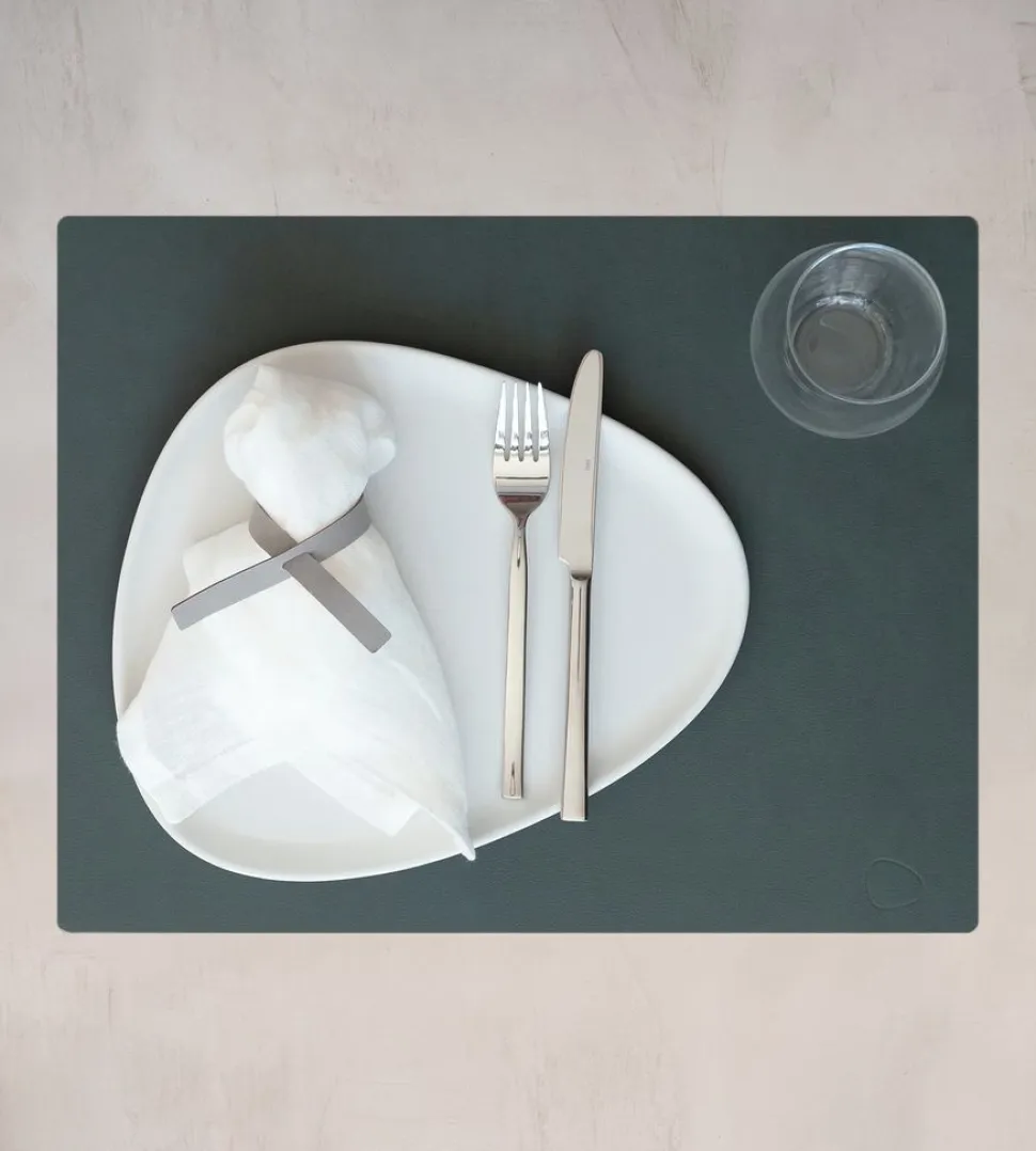 Placemat Lind DNA Square L Nupo Dark Green (Set van 4)