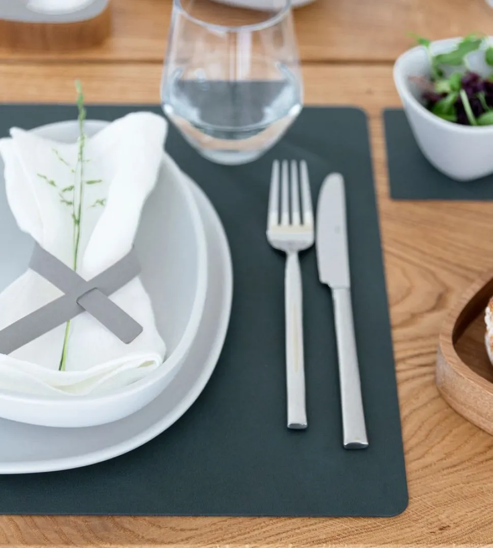 Placemat Lind DNA Square L Nupo Dark Green (Set van 4)