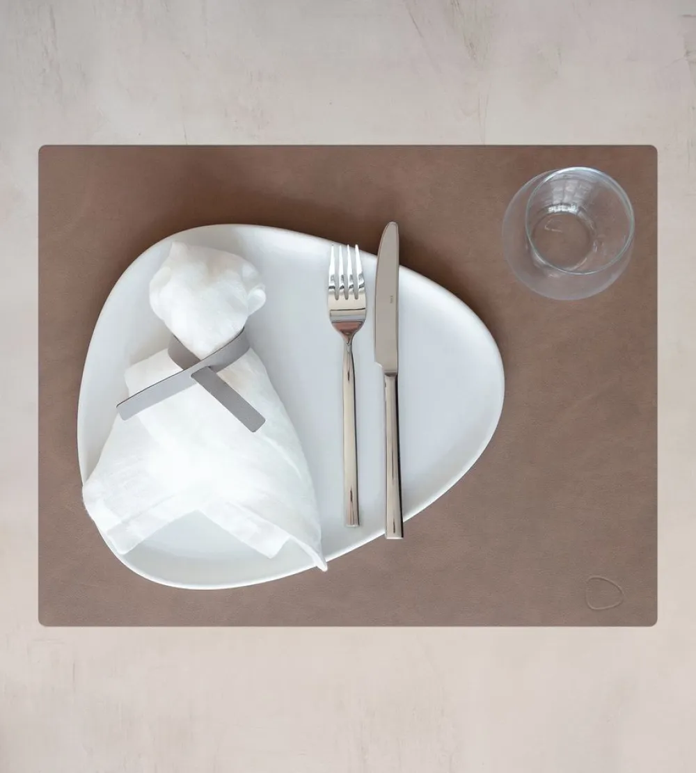 Lind DNA Placemat Square L Nupo Brown (Set van 4) Best