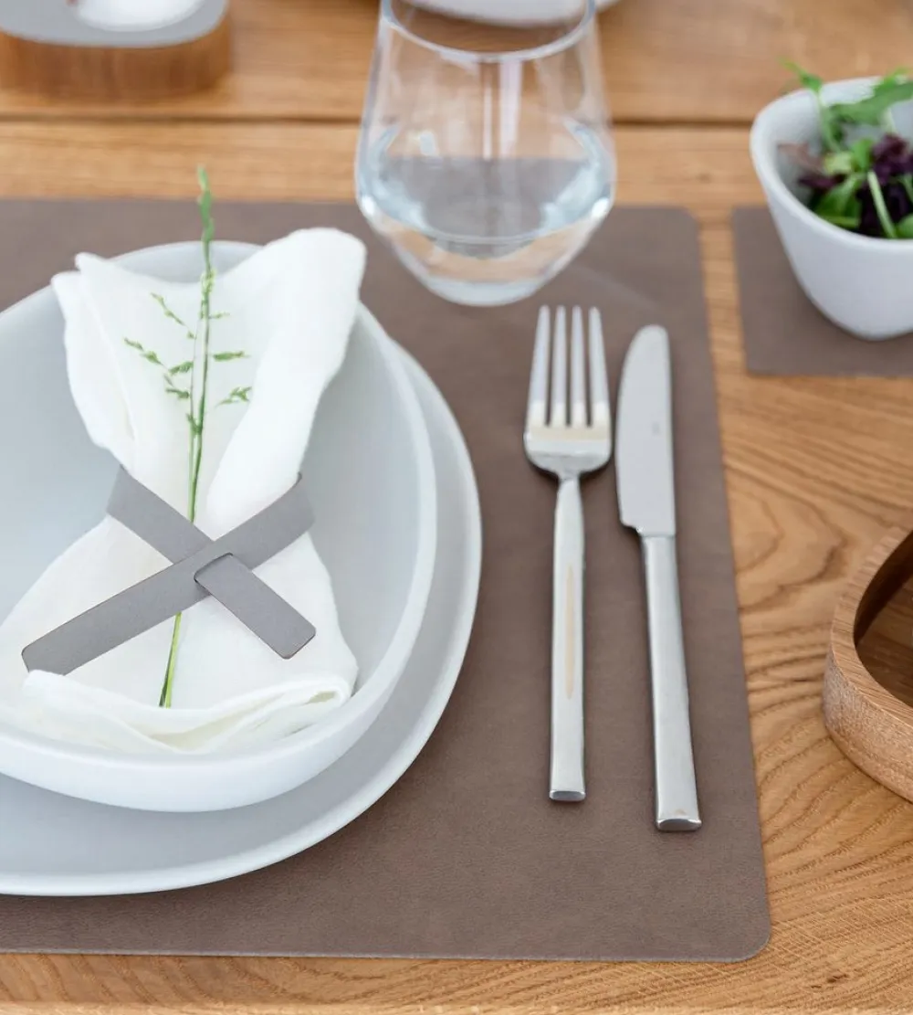 Lind DNA Placemat Square L Nupo Brown (Set van 4) Best