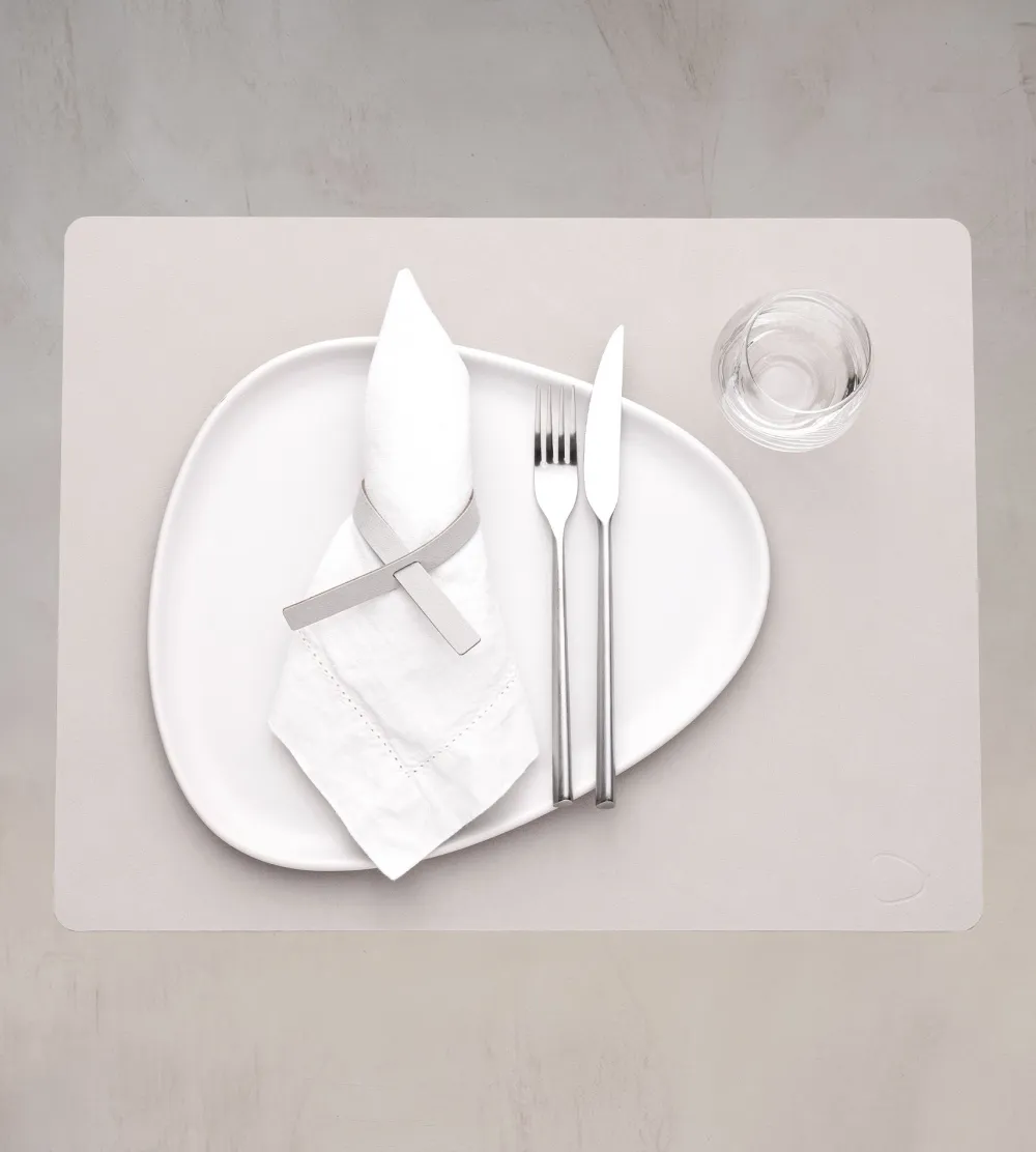 Lind DNA Placemat Square L Nupo Oyster White (Set van 4)