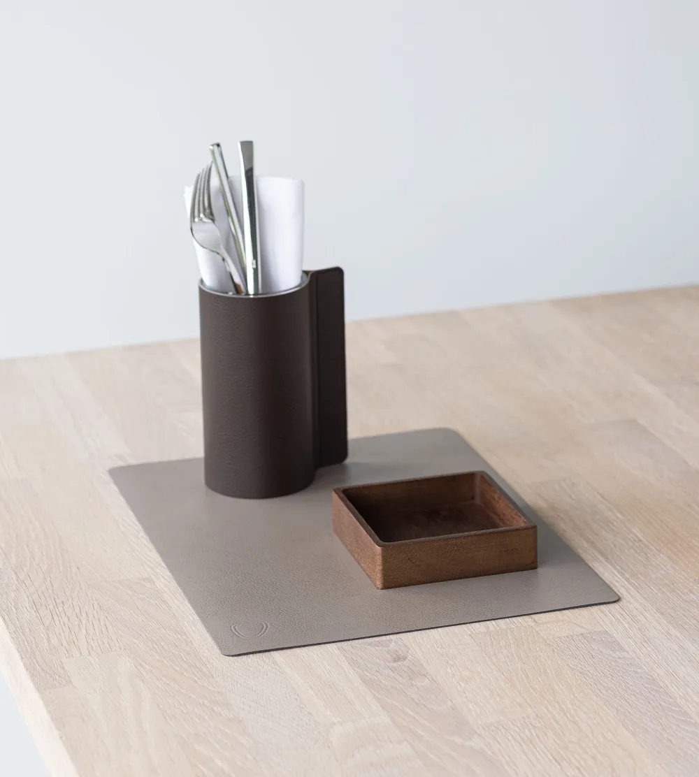 Lind DNA Placemat Square M Serene Mole Grey (Set van 4)