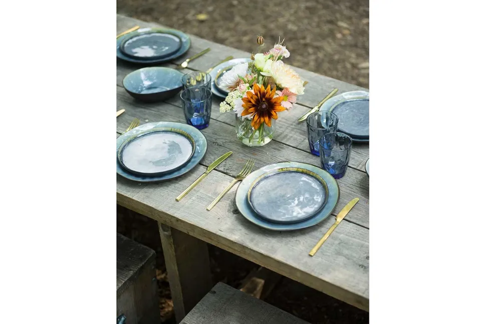 Plat Bord Cosy & Trendy Laguna Blue-Grey 27 cm (Set van 3)