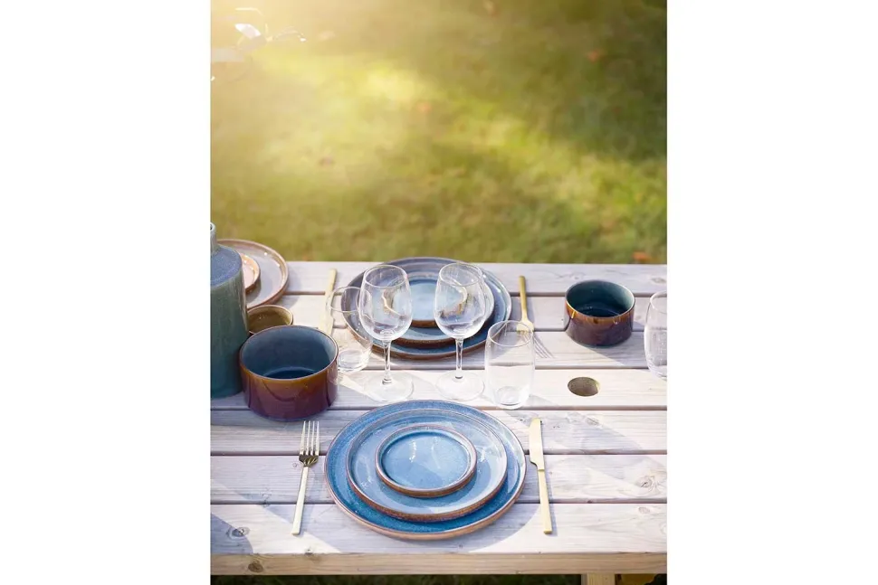 Plat Bord Cosy & Trendy Quintana Blue 32,5 cm (Set van 2)