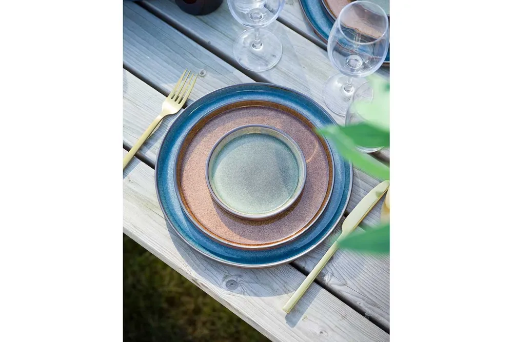 Cosy & Trendy Plat Bord Quintana Blue 27,5 cm (Set van 4) Online