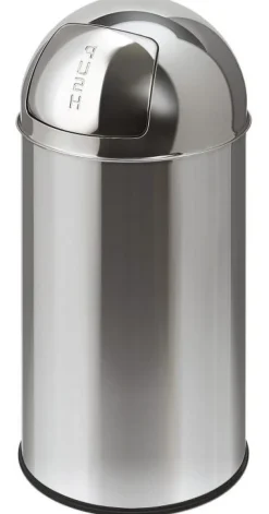Prullenbak EKO Pushcan Zilver RVS 40L