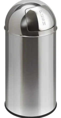 Prullenbak EKO Pushcan Zilver RVS 40L