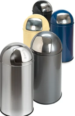 Prullenbak EKO Pushcan Zilver RVS 40L