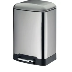 Prullenbak Kela Davino 6L Zilver Mat