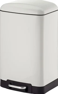 Prullenbak Kela Davino Pedaal Silent Close 12L White