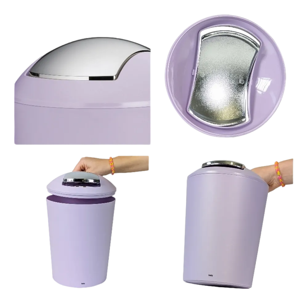 Kela Prullenbak Marta Swing Pastel Lila 5 L Hot