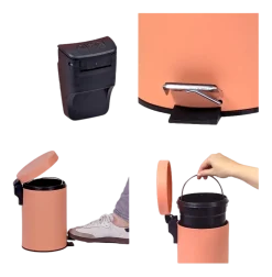 Prullenbak Kela Monaco Met Pedaal Peachy Pink 3 L