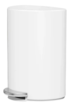 simplehuman Prullenbak Halfrond Wit Staal 6L Hot