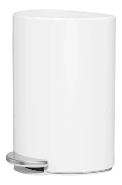 simplehuman Prullenbak Halfrond Wit Staal 6L Hot