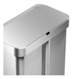 simplehuman Prullenbak Rechthoekig Met Sensor Recycle Geborsteld Staal 34+24L Hot
