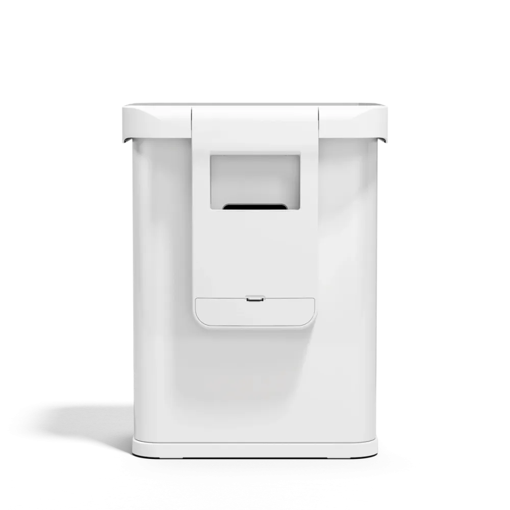 simplehuman Prullenbak Rechthoekig Met Sensor Wit Staal 58L Sale