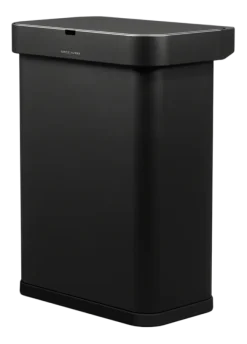 simplehuman Prullenbak Rechthoekig Met Sensor Matzwart Staal 58L