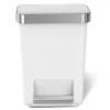 Prullenbak simplehuman Rectangular Liner Pocket Wit 45L 2017