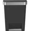 Prullenbak simplehuman Rectangular Liner Pocket Zwart 45L 2017