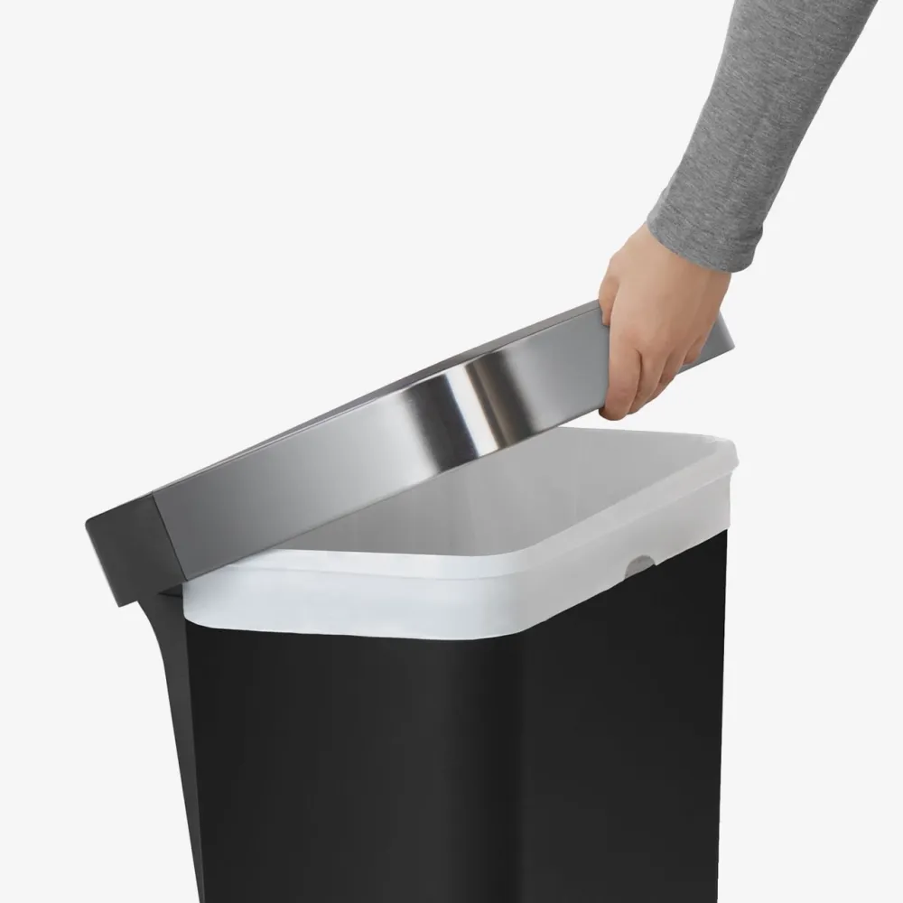 simplehuman Prullenbak Rectangular Liner Pocket Grijs 45L 2017