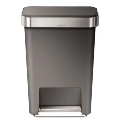 simplehuman Prullenbak Rectangular Liner Pocket Grijs 45L 2017